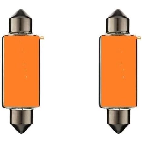 2x Ampoule SV8.5 21W 15X44 ORANGE 12V voiture moto scooter réparation changement éclairage