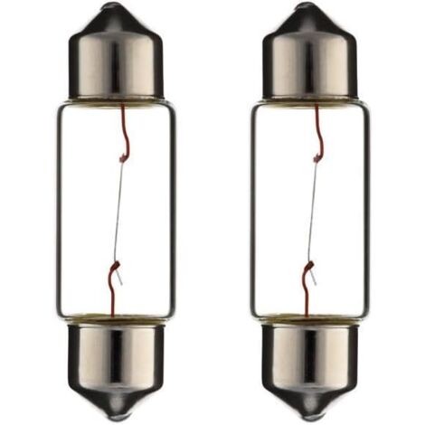 2x Ampoule SV8.5 C5W 10X36 12V voiture moto scooter réparation changement éclairage
