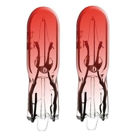 2x Ampoule T5 1.2 W 24V ROUGE camion fourgon voiture tracteur véhicule agricole