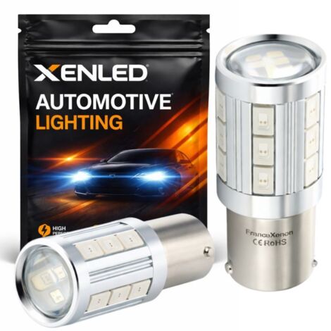 2x Ampoules 21 LED SG - PY21W - Jaune - BAU15S - CLIGNOTANT 12V