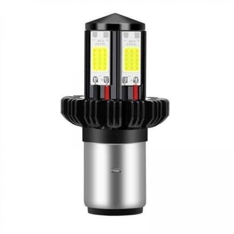2x Ampoules de Moto pour Les Lumières de Moto LED HI LO Beam 6000K Blanc BA20D