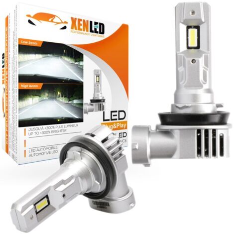2x ampoules H8 H9 H11 LED Tiny1 Ultima 2800Lms réels 50W CANBUS - XENLED - voiture moto - ratio 1:1 - plug&play