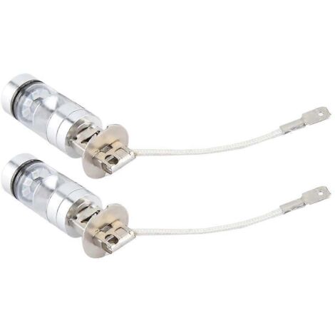 2x Ampoules LED H3 6000K Bleu 100W, Feux de Brouillard Bleus, Phares de Conduite Puissants pour Voiture, Éclairage Auto Haute Lumière