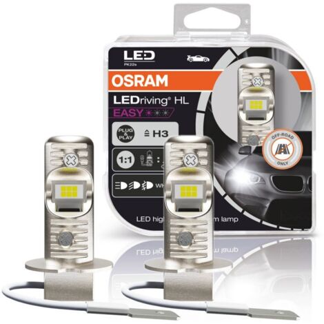 2x ampoules LED H3 OSRAM LEDriving EASY - 12V 8W 64151DWESY-2HB - PK22s