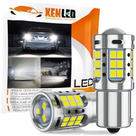 2x Ampoules P21W - 33 LED Blanc - X-LED Series - 10-30V - 5W - 700Lms - CANBUS 95% - 1156 BA15S