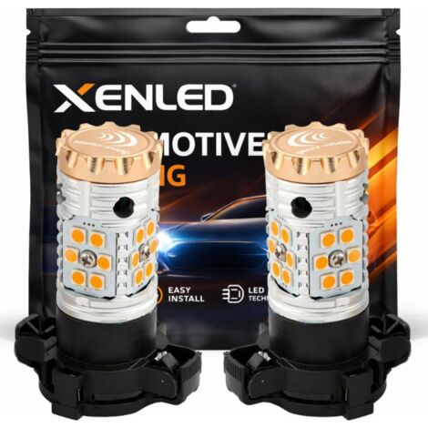 2x Ampoules XENLED V2.0 24 LED SSMG - PY24W - CANBUS Performance - CLIGNOTANT LED Orange