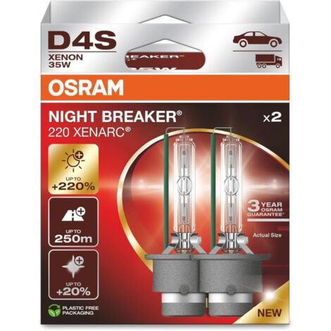 2X AMPOULES XÉNON D4S OSRAM NIGHT BREAKER LASER 66440XN2-2HB (NEXT GEN) XENARC - 35W +220% GARANTIE 3ANS