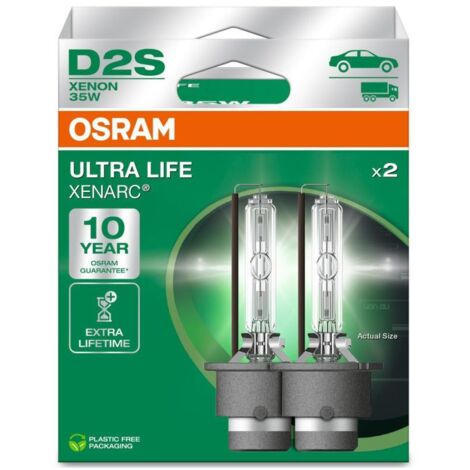 2X AMPOULES XÉNON OSRAM XENARC ULTRA LIFE D2S HID LAMPE À DÉCHARGE, 66240ULT-HCB, GARANTIE 10 ANS