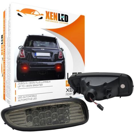 2x Anti-brouillard LED arrière Union Jack Fumés - Mini Cooper JCW R56 Hatchback, R57 Convertible, R58 Coupe, R59 Roadster