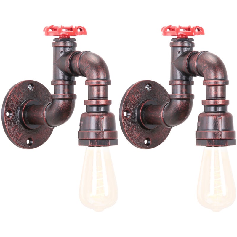 2X Applique Murale Rétro E27 Applique Murale Antique Vintage Applique Murale D'Intérieur Créative