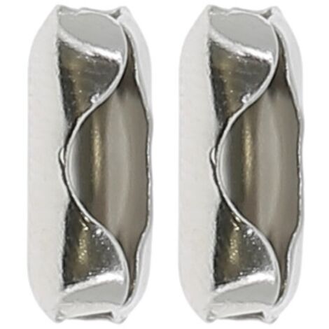2x Arrêt de chainette de store intérieur avec boule Ø 4,5mm et pas de 6,2mm en métal chromé Accessoire Volet roulant Assemblage Butée Raccord Connecteur Cordon Vénitien