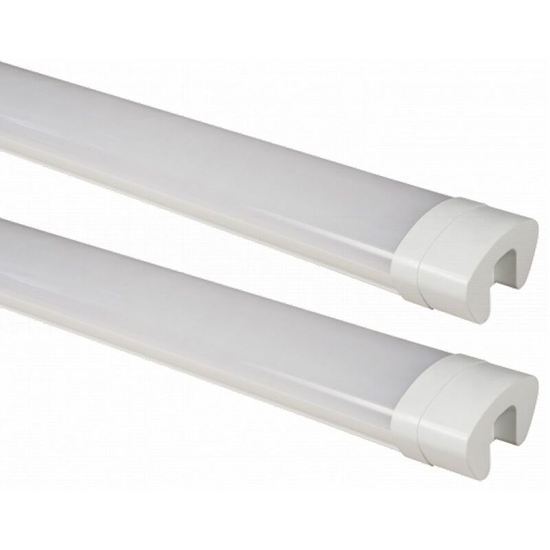 

2x bañeras LED, lámparas, tubos, pasillos, techos, cuartos húmedos, garajes, luz, blanco neutro