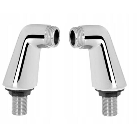 AUTRES 2x Bathroom Deck Mount For Bath Tap Pillar Union Chrome