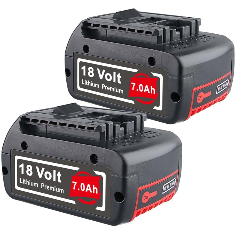 2×18V 7.0Ah BAT609 Pour Bosch Professional Batterie gba 18V BAT618 BAT610G BAT620 BAT619 gsr gsb gbh gdr gds gks gsk Li-on 2607336169 260736236
