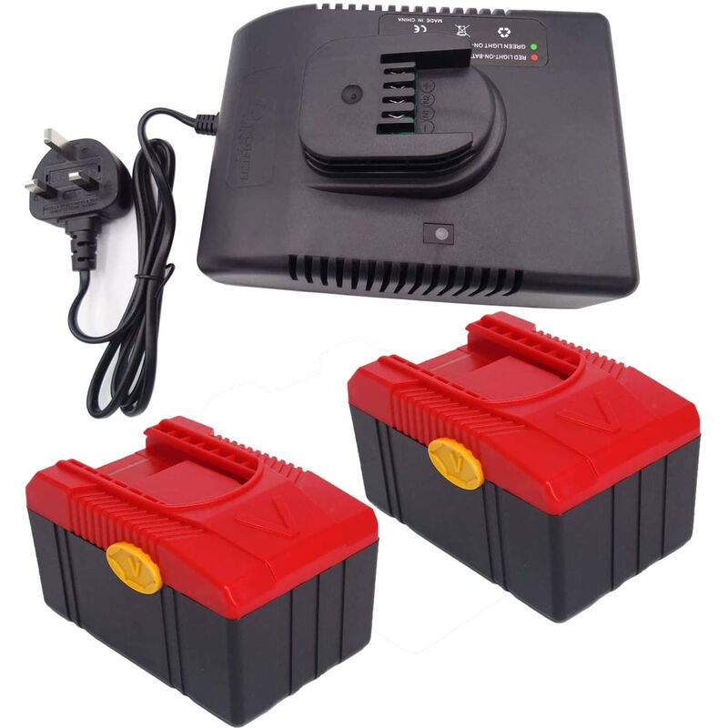 2X Batterie CTB6187 & Chargeur CTC620 pour Snap-On Batterie CTB6187 CTB6185 CTB4187 CTB4185 18V 3000mAh Lithium-Ion