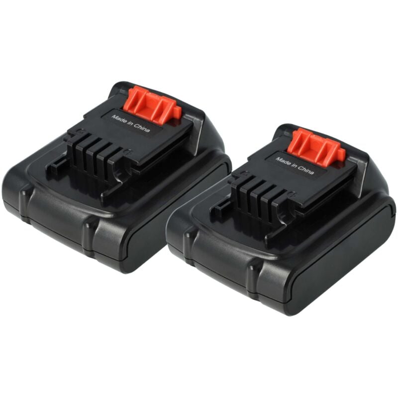 Vhbw - 2x Batterie remplacement pour Black & Decker BL1314, LB16, BL1514, BL1114 pour outil électrique (2000 mAh, Li-ion, 14,4 v)