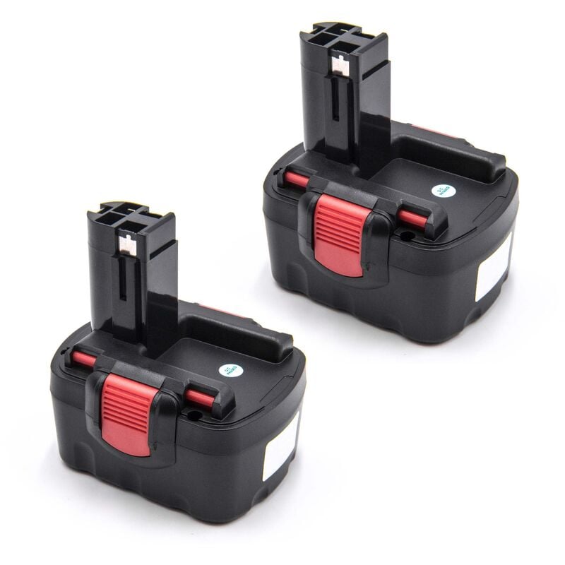 2x Batterie compatible avec Bosch psr 14.4-2, psr 14.4VE-2(/B), PSR1440, PSR1440/B, pst 14.4V, psr 140 outil électrique (1500 mAh, NiMH, 14,4 v)