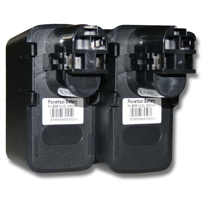 2x Batteries compatible avec Würth abs 12 -M2, abs 12-M2, ATS12P, ATS12 p, ATS12 -p, ATS12-P outil électrique (3000mAh NiMH 12 v) - Vhbw