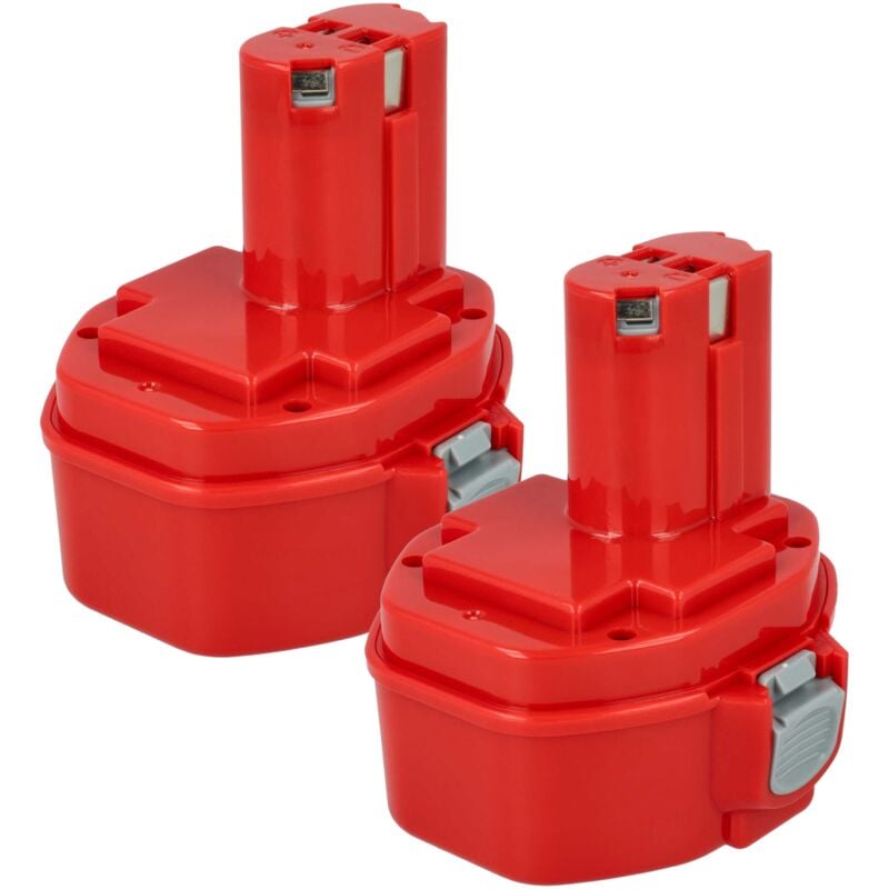 Vhbw - 2x Batterie compatible avec Makita 6281DWPE, 6281D, 6280DWAE, 6333D, 6280DWALE, 6280D, 6271DWAE outil électrique (3000 mAh, NiMH, 14,4 v)