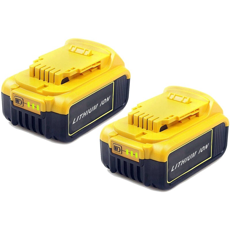 2X Batterie pour DEWALT DCB184 DCB184B-XJ DCB180 DCB181 DCB182 DCB183 DCB185 18V XR Power Tool Battery 18V-20V 5,0Ah Lithium Indicateur LED