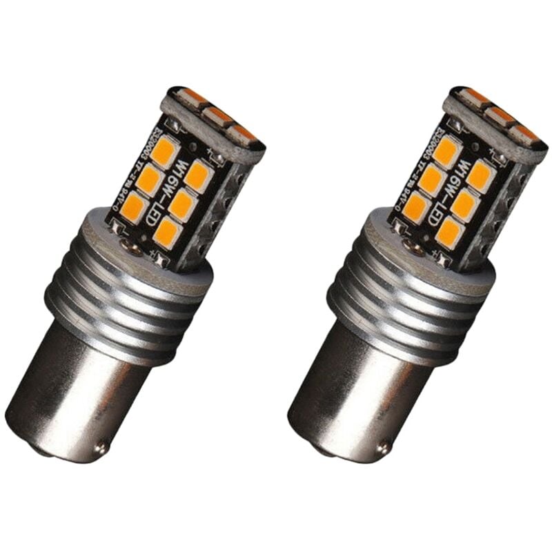 Image of Tlily - 2x Bernstein/Gelb 1156 Ba15s 2835 15W Fehler Freies Auto led Blinker Glühbirnen