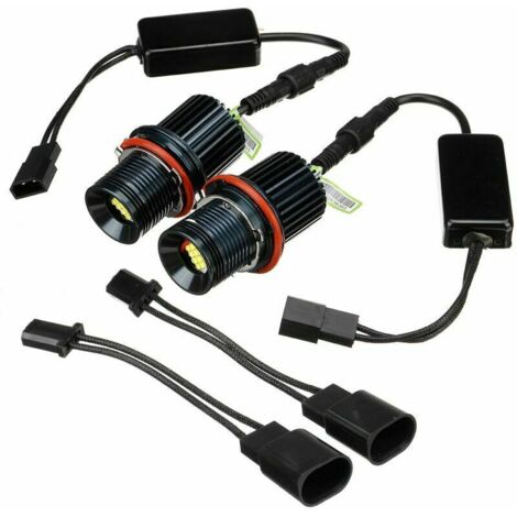 2X blanc 80W LED Angel Eyes ampoule de marqueur d'anneau Halo pour BMW E39 E60 E53，