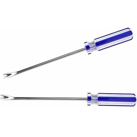 2X Bleu Poignée en Plastique Clou Agrafe Rivet Goujon Levant Décapant Extracteur Griffet Tournevis Tapis Garage Menuiserie Porte Main Outil