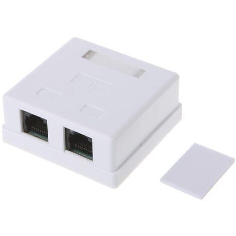 2x Boîte de Raccordement Murale RJ45 Cat6 pour Câble Réseau Cat6/Cat6e 8P8C