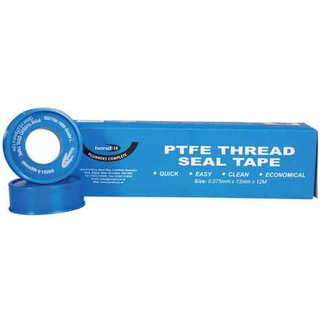 2x Bond It PTFE Joint Thread Sealing Tape Plumber Teflon Plumbing 12mm x 10m