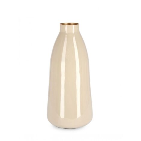 2x Bottiglia decorativa beige D.13,5x32,5h