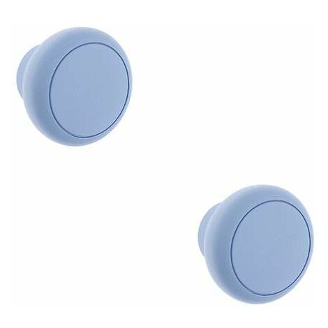 2x bouton de meuble boule diamètre 45mm bois tiroir enfant garçon chambre, bleu