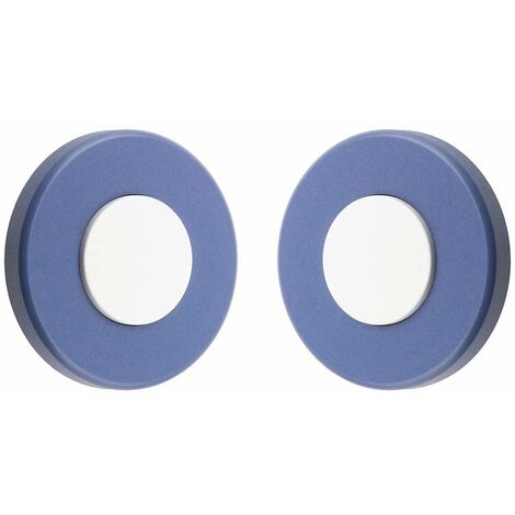 2x Bouton de meuble plastique diamètre extérieur 40mm hauteur 25mm Porte Poignée Commode Etagère Cuisine Salle de bain Chambre Enfant Fille Garçon Armoire, blanc et bleu