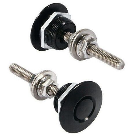 2x Bouton-poussoir de voiture - Verrouillage de capot - Clip de verrouillage universel à dégagement rapide pour loquet H