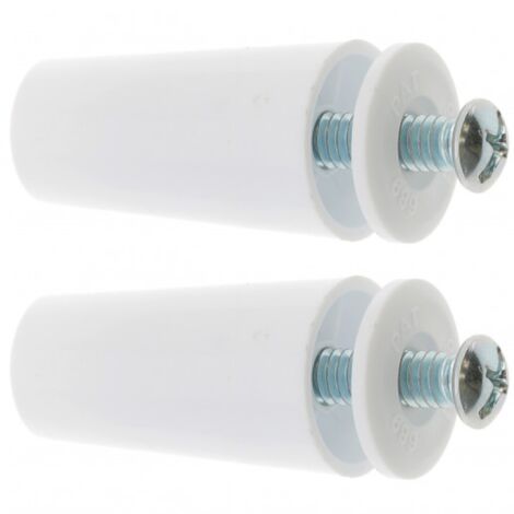 2x Butée d'arrêt de lame finale de volet roulant cône Ø22mm longueur 40mm en polypropylène blanc RAL 9010 avec rondelle et vis Store Fenêtre Enroulement Déroulement Coffre Universel