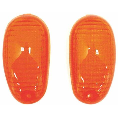 2x cabochon orange clignotant avant scooter moto compatible avec Piaggio Typhoon NTT NRG plastique couvercle protection