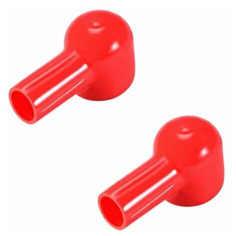 2x Cache cosse en caoutchouc rouge 13,5x17mm Connecteur Batterie Anti parasite Protection câble Borne