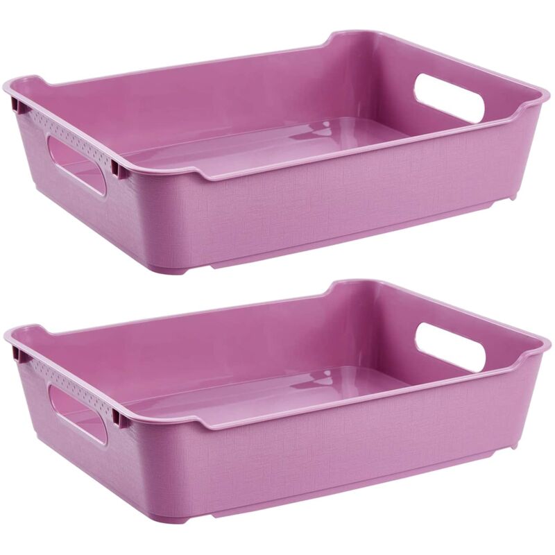 

Keeeper - 2x Caja de Almacenaje, Polipropileno, A5, Frambuesa, 28x21x6.5 cm