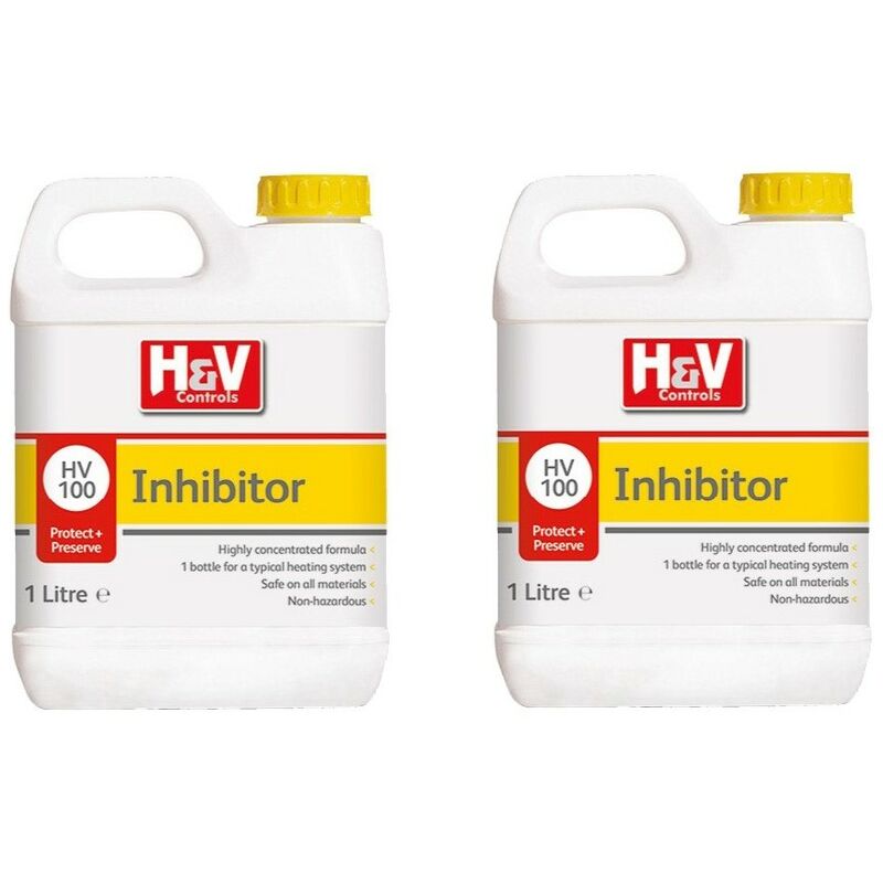 2x H&V Controls HV100 Scale Inhibitor Central Heating Systems 1 Litre - Calmag