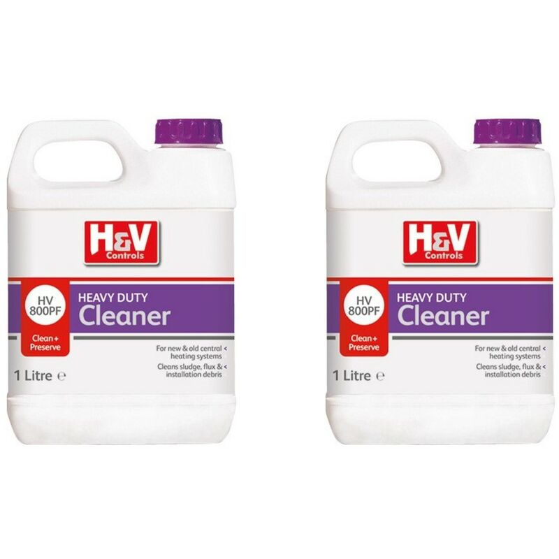 Calmag - 2x H&V Controls HV800 Heavy Duty Central Heating System Cleaner 1 Litre