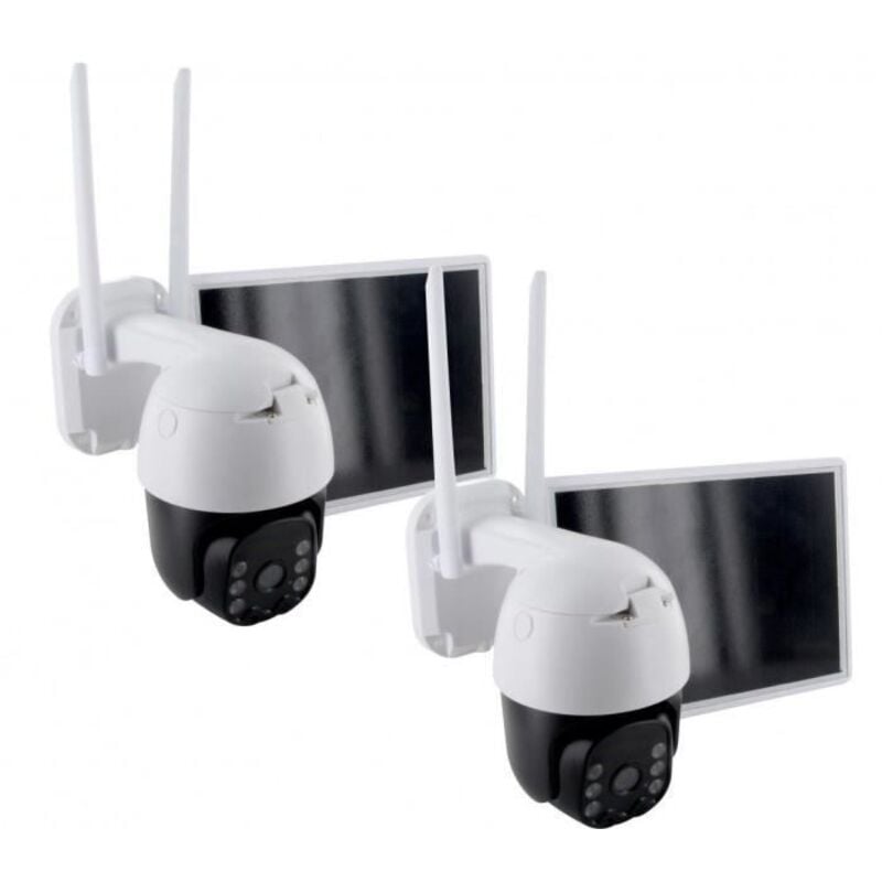 Chacon - 2 caméras avec panneau solaire 2-IPCAM-DM02 - Extérieur - WiFi