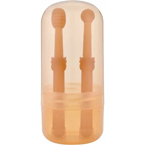 2X cepillo de dientes de silicona para mascotas para el cuidado Dental de mascotas cepillos dentales 360 grados Pan Head cepillo de dientes perros y gatos perro