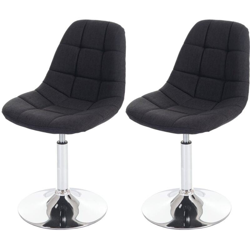 Jamais utilisé] 2x chaise de salle à manger Cascina, fauteuil pitovante, chrome, tissu gris foncé