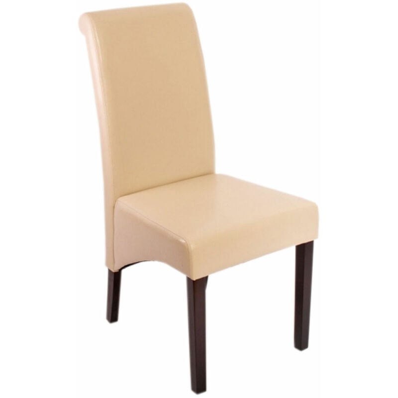 jamais utilisé] 2x chaise de salle à manger chaise de cuisine chaise m37 cuir, crème, pieds foncés - beige