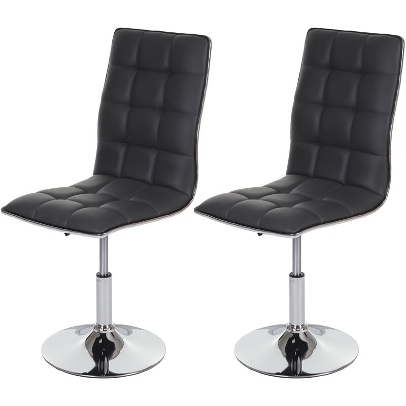 jamais utilisé] 2x chaise de salle à manger hhg 834, fauteuil, similicuir gris - grey