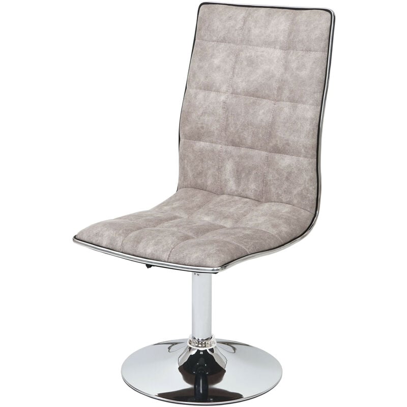 Mendler - 2x chaise de salle à manger HWC-C41, fauteuil, tissu - vintage gris silex