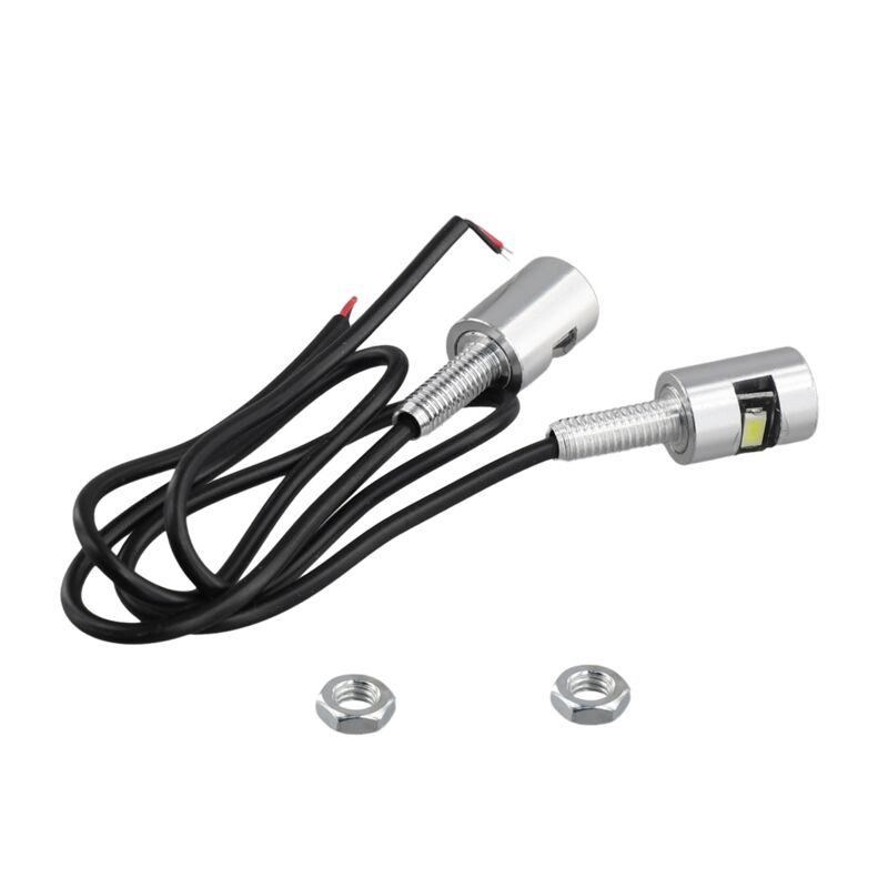 Image of 2X Chrom 5630 Motorrad Schraube Bolzen Lampe Auto Universal Kennzeichen Licht 12V