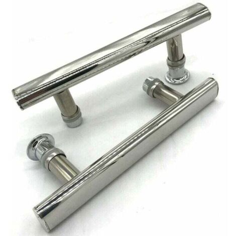 2x Chrom-Duschtürgriff, 145 mm Achsabstand