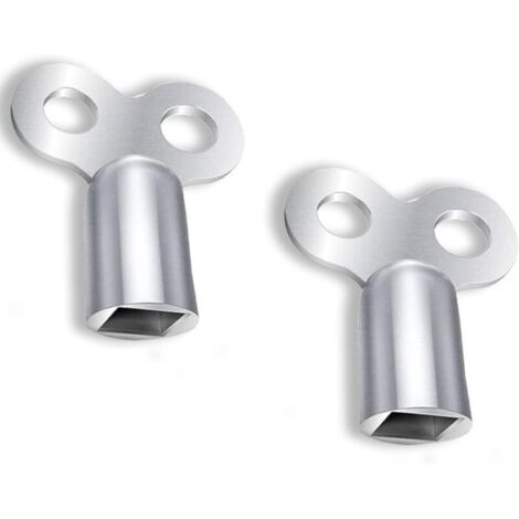 2x Clé de Purge Radiateur Universelle – Clef pour Vanne Vidange Soupape Chauffage Acier Outil Purger Purgeur Entretien Métal Standard Compatible