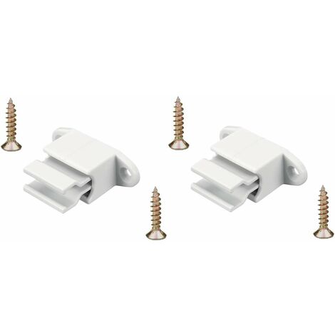 2x Clip bloqueur de manivelle volet Roulant réglable blanc Support Guide Manette Plastique 14mm Universel fenêtre Mur à Visser