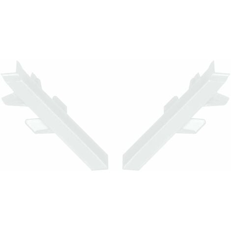 2x Connecteur angle extérieur sortant jonction d'angle 90° pour profil décoratif bande d'étanchéité plinthe Finition Coin Plan de travail Cuisine Salle de bain Meuble Protection, en plastique gris cla